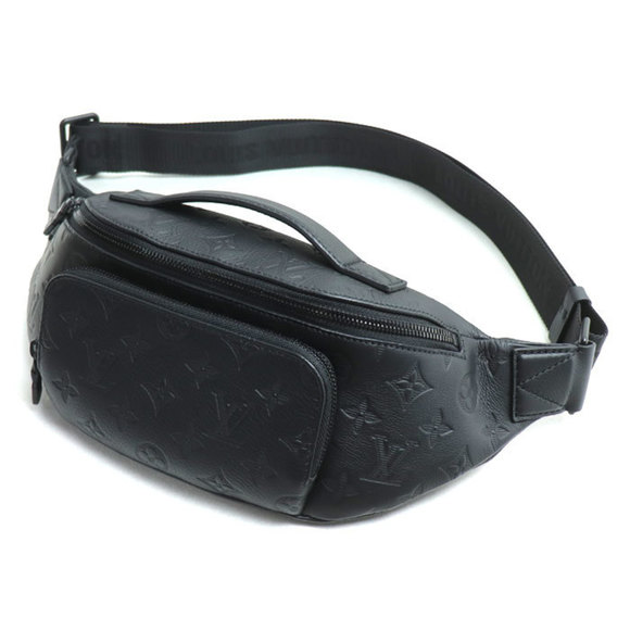 LOUIS VUITTON Louis Vuitton Rush Bum Bag Waist Monogram Shadow Black M47058 Men' - Picture 1 of 6